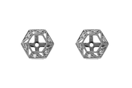 E018-99284: EARRING JACKETS .08 TW (FOR 0.50-1.00 CT TW STUDS)
