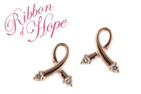 H018-99320: PINK GOLD EARRINGS .07 TW