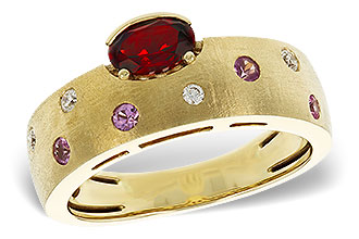 B293-52066: LDS RG .58 MULTI CLR (GAR & PINK SAPP) .66 TGW