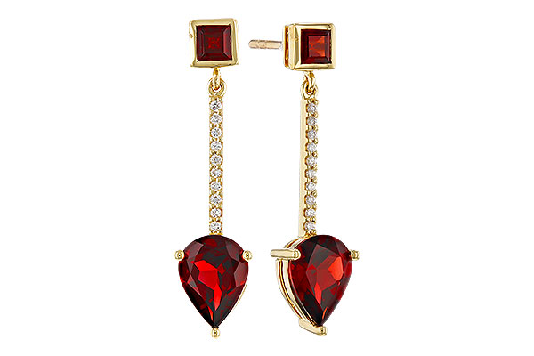 C293-47466: EARRINGS 2.70 TW GARNET 2.77 TGW