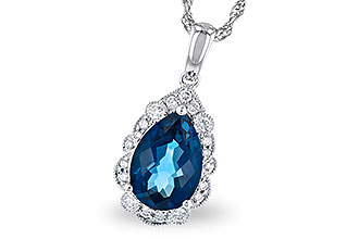 G291-70256: NECK 2.25 LONDON BLUE TOPAZ 2.40 TGW (10x7 PS)
