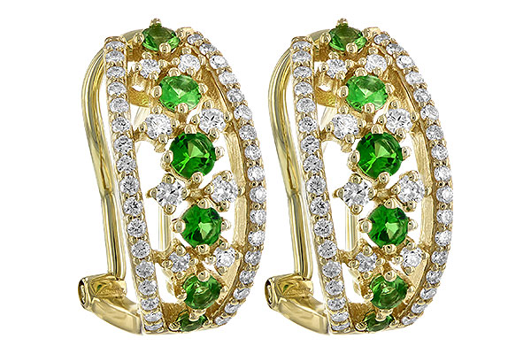 H208-91138: EARR .46 GREEN GARNET .86 TGW