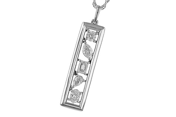 K292-62929: NECKLACE .85 TW FANCY CUT DIAMONDS